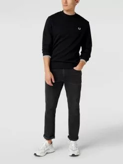Fred Perry Sweatshirt Mit Logo-Stickerei - Schwarz