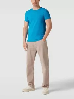 Tommy Hilfiger Slim Fit T-Shirt Mit Label-Stitching - Royalblau