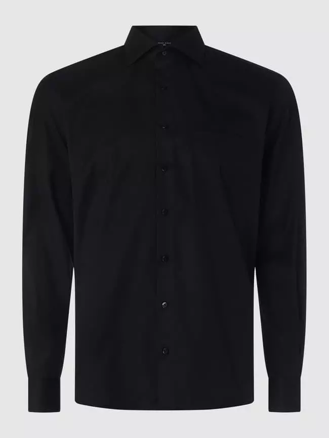 Eterna Comfort Fit Business-Hemd Aus Baumwolle - Schwarz 4 Eterna Comfort Fit Business-Hemd Aus Baumwolle - Schwarz – Bild 2