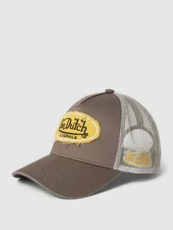 Von Dutch Trucker Cap Mit Label-Stitching - Mittelgrau