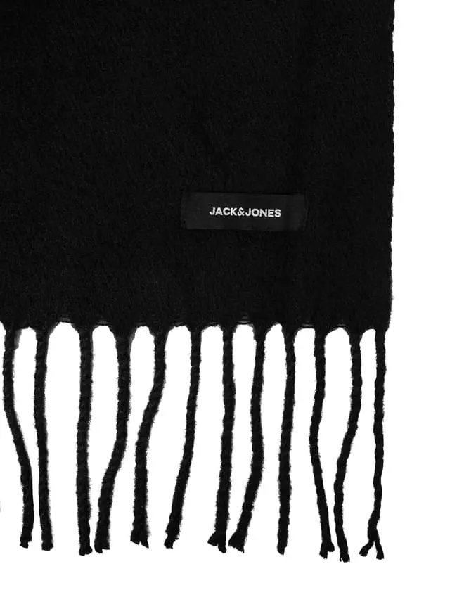 Jack & Jones Schal Mit Fransen - Schwarz 4 Jack & Jones Schal Mit Fransen - Schwarz – Bild 2