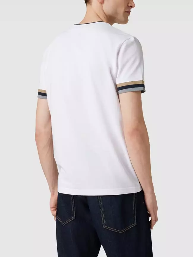 Christian Berg Men T-Shirt Mit Kontraststreifen - Weiß 7 Christian Berg Men T-Shirt Mit Kontraststreifen - Weiß – Bild 5