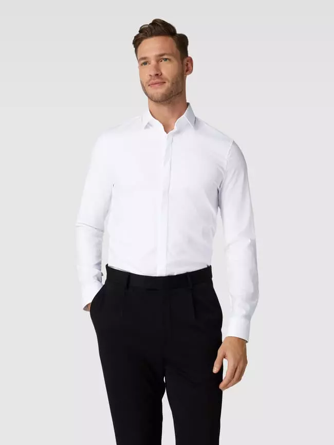 OLYMP No. Six Super Slim Fit Business-Hemd Mit Verdeckter Knopfleiste - Weiß 6 OLYMP No. Six Super Slim Fit Business-Hemd Mit Verdeckter Knopfleiste - Weiß – Bild 4