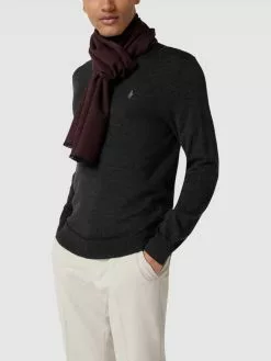 Christian Berg Men Schal Mit Allover-Muster - Bordeaux Rot