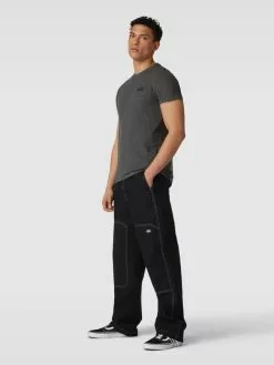 Superdry T-Shirt Mit Logo-Sitching - Anthrazit Meliert