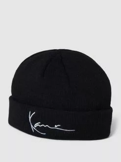 KARL KANI Beanie Mit Label-Stitching - Schwarz