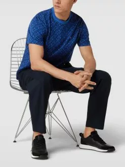 Tommy Hilfiger T-Shirt Mit Allover-Muster - Marineblau