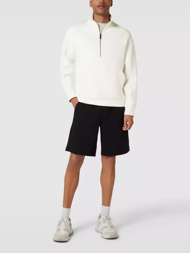 CK Calvin Klein Sweatshirt Mit Reißverschluss - Offwhite 3 CK Calvin Klein Sweatshirt Mit Reißverschluss - Offwhite