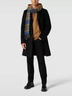 Christian Berg Men Schal Mit Tartan-Karo - Dunkelbraun