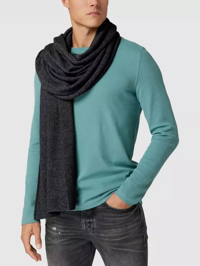 MCNEAL Schal Aus Baumwoll-Kaschmir-Mix - Anthrazit Meliert 3 MCNEAL Schal Aus Baumwoll-Kaschmir-Mix - Anthrazit Meliert