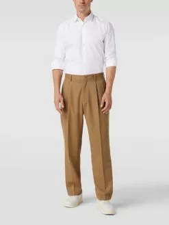 Jake*s Business-Hemd Mit Durchgehender Knopfleiste - Weiß