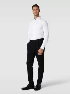 OLYMP No. Six Super Slim Fit Business-Hemd Mit Verdeckter Knopfleiste - Weiß