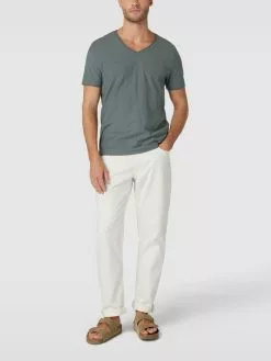 MCNEAL T-Shirt Mit Geripptem Rundhalsausschnitt - Schilf