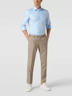 OLYMP Level Five Business-Hemd Mit Strukturmuster Modell 'New York' - Bleu