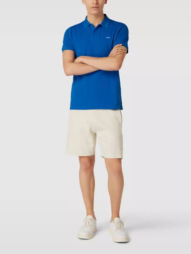 S.Oliver RED LABEL Poloshirt Mit Logo-Stitching - Royalblau 3 S.Oliver RED LABEL Poloshirt Mit Logo-Stitching - Royalblau