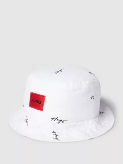 HUGO Bucket Hat Mit Label-Print - Weiß