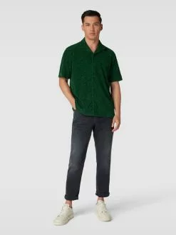 MCNEAL Freizeithemd Mit Frottee - Petrol