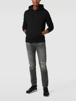 Fred Perry Hoodie Mit Label-Design Modell 'Laurel' - Schwarz