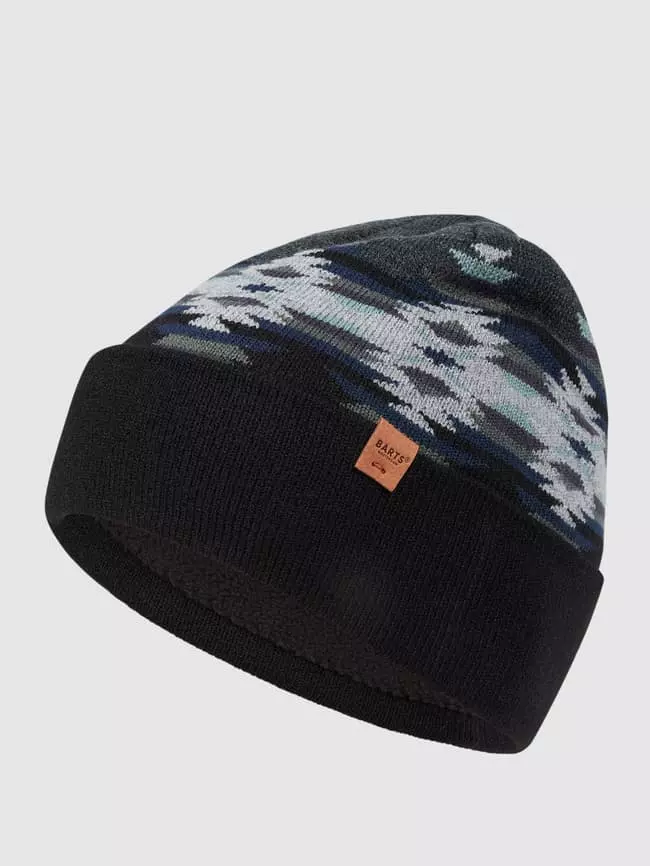 Barts Mütze Mit Allover-Muster Modell 'Gambell' - Schwarz 3 Barts Mütze Mit Allover-Muster Modell 'Gambell' - Schwarz