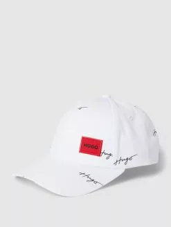 HUGO Cap Mit Label-Patch - Weiß