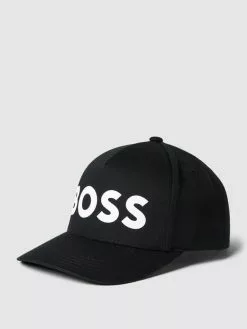 BOSS Basecap Mit Label-Print Modell 'Sevile' - Schwarz