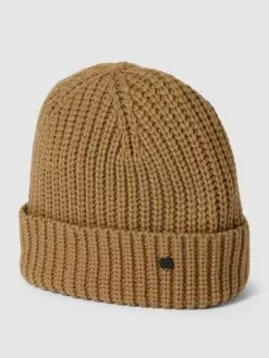 Esprit Beanie Mit Label-Detail - Beige