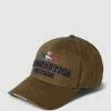 Aeronautica Militare Cap Mit Label-Stitching Modell 'CAPPELLINO' - Grün