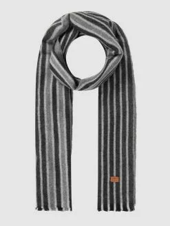 Barts Schal Mit Woll-Anteil Modell 'Junau' - Mittelgrau Meliert