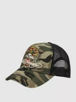 Ed Hardy Cap Mit Stickerei - Khaki