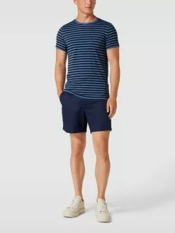 Tommy Hilfiger Slim Fit T-Shirt Mit Label-Stitching - Ozean Blau