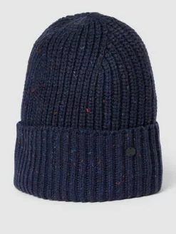 Esprit Beanie Mit Breitem Umschlag - Marineblau