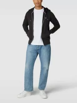 Gant Sweatjacke Mit Label-Stitching Modell 'FULL' - Schwarz