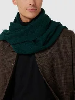 Cinque Schal Aus Baumwoll-Mix Mit Strukturmuster Modell 'NICOLO' - Petrol