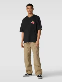 REVIEW T-Shirt Mit Motiv-Print Modell 'BACK FRUIT' - Schwarz