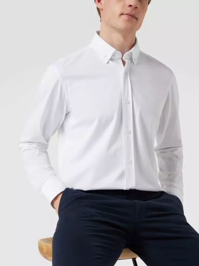 BOSS Regular Fit Business-Hemd Aus Baumwoll-Mix - Weiß 5 BOSS Regular Fit Business-Hemd Aus Baumwoll-Mix - Weiß – Bild 3