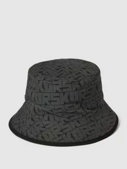 Michael Kors Bucket Hat Mit Allover-Logo Modell 'CUBE LOGO REV BUCKET HAT' - Schwarz