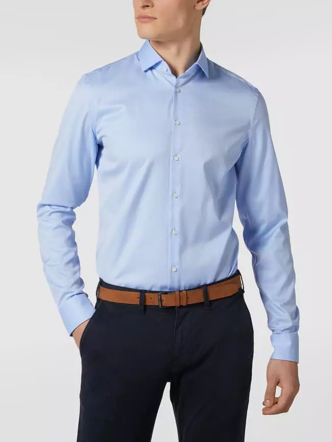 Jake*s Slim Fit Business-Hemd Aus Twill Mit Extra Langem Arm - Hellblau 6 Jake*s Slim Fit Business-Hemd Aus Twill Mit Extra Langem Arm - Hellblau – Bild 4