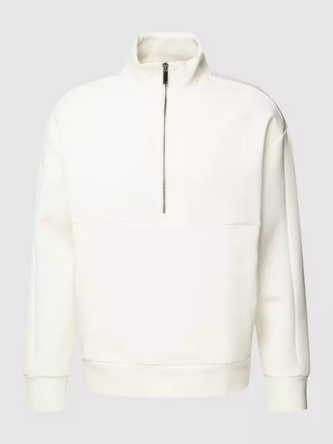 CK Calvin Klein Sweatshirt Mit Reißverschluss - Offwhite 4 CK Calvin Klein Sweatshirt Mit Reißverschluss - Offwhite – Bild 2