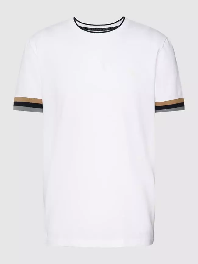 Christian Berg Men T-Shirt Mit Kontraststreifen - Weiß 4 Christian Berg Men T-Shirt Mit Kontraststreifen - Weiß – Bild 2