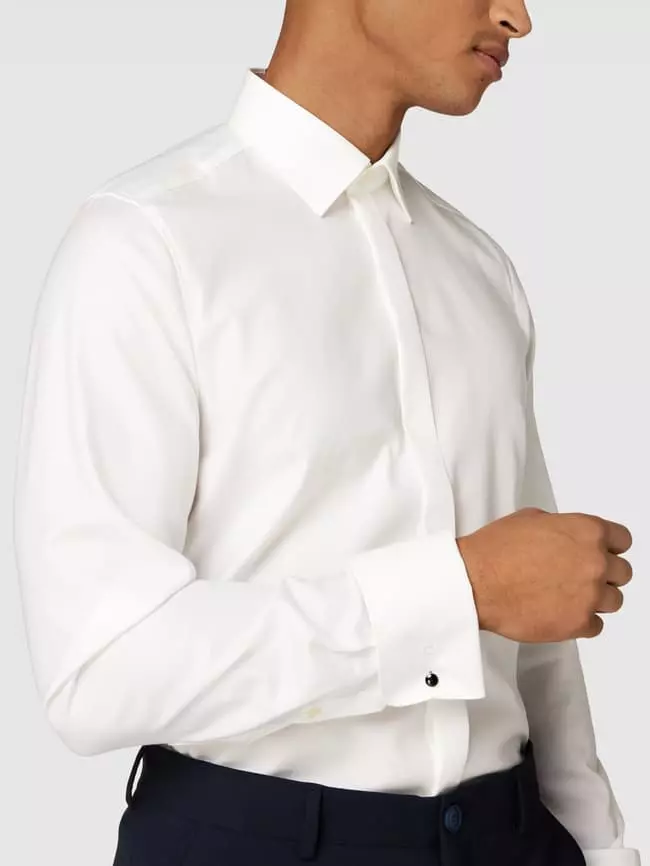 OLYMP No. Six Slim Fit Business-Hemd In Überlänge - Weiß 5 OLYMP No. Six Slim Fit Business-Hemd In Überlänge - Weiß – Bild 3